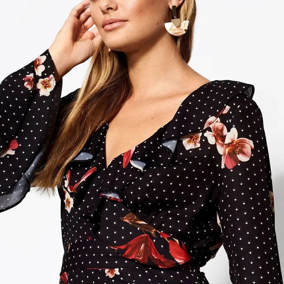 Shieke Lily Spot Mini Dress Floral Size 6 photo 2