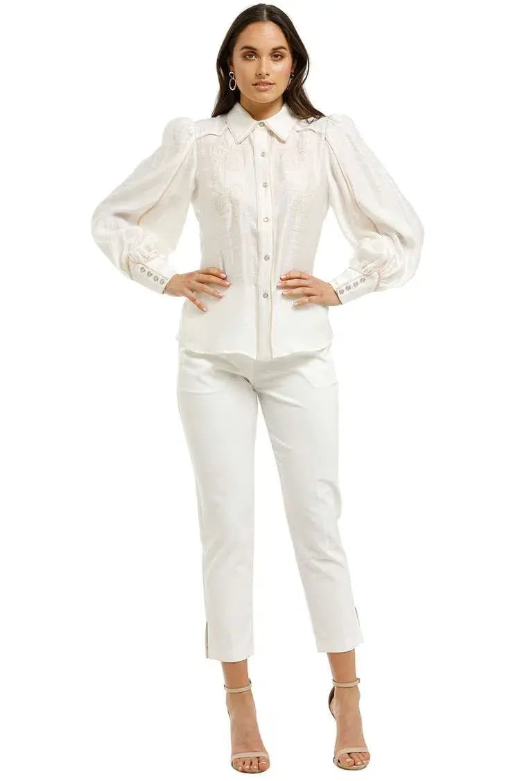CMEO Collective Nearby Shirt Ivory Size 8 photo 3