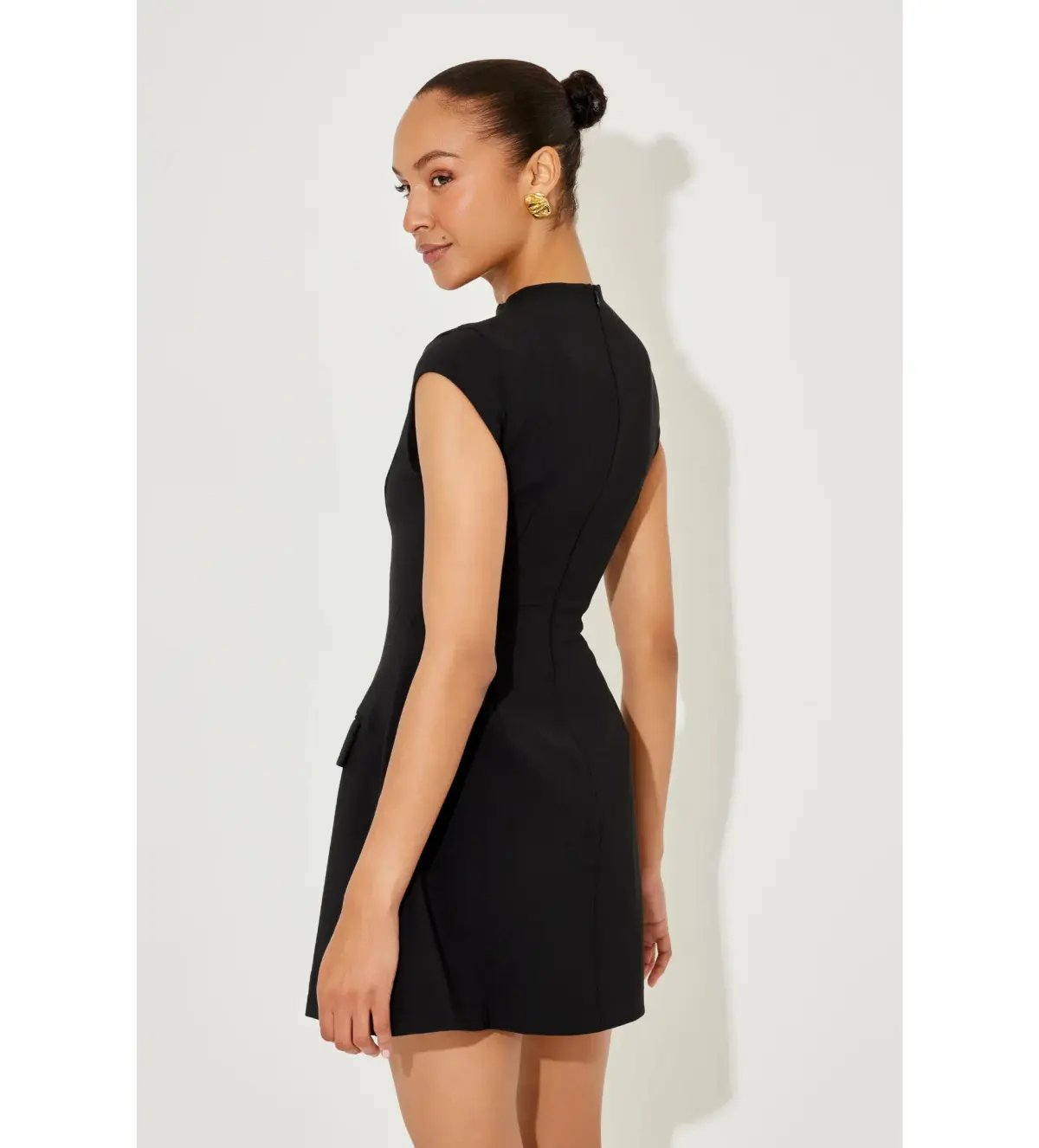 Odd Muse The Ultimate Muse Cap Sleeve Mini Dress Black Size S/AU 8 photo 3
