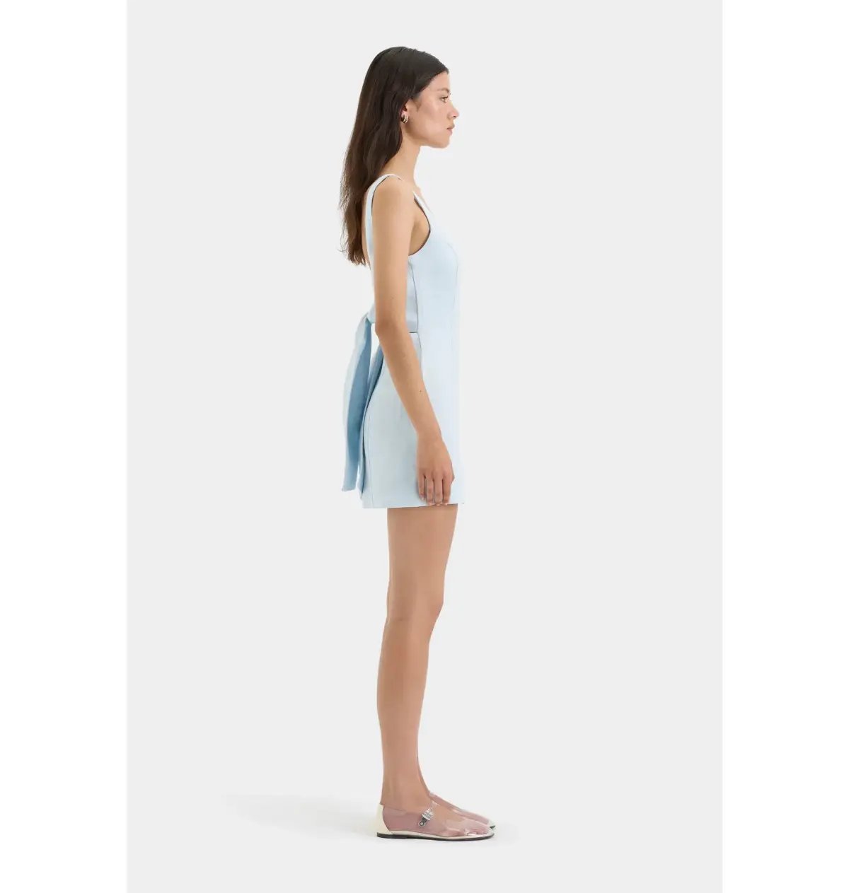 Sir the Label Iris Tie Mini Dress in Light Blue Size 1 / AU 8 photo 2