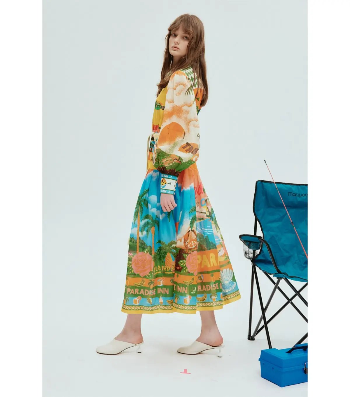 Alemais Paradiso Midi Shirtdress in Multi Size AU 10 photo 3