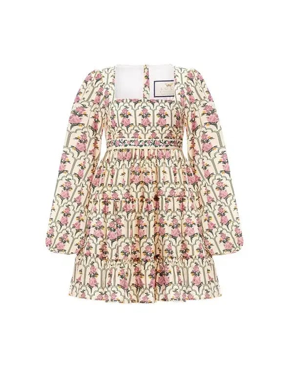 Agua by Agua Bendita Avena Peonia Aurora Mini Dress Floral Size 8 photo 5