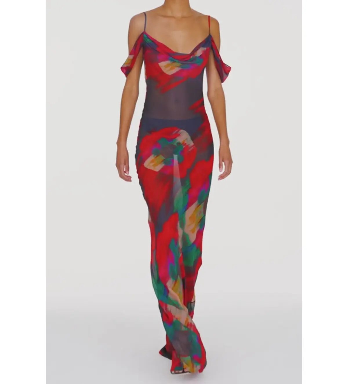 Rat & Boa Adriana Dress in Abstract Floral Print Size Medium / Size 10 photo 2