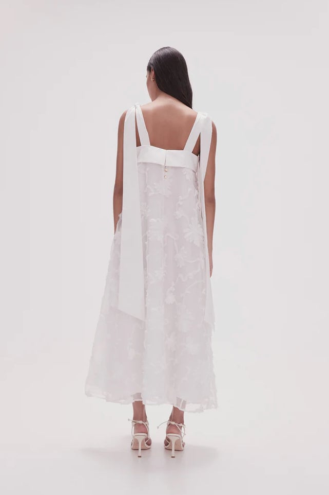 AJE URSULA MIDI DRESS - IVORY photo 5