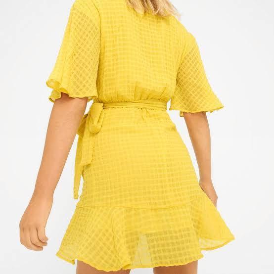 Sheike Glory Mini Dress Sunshine Yellow Size 6 photo 3
