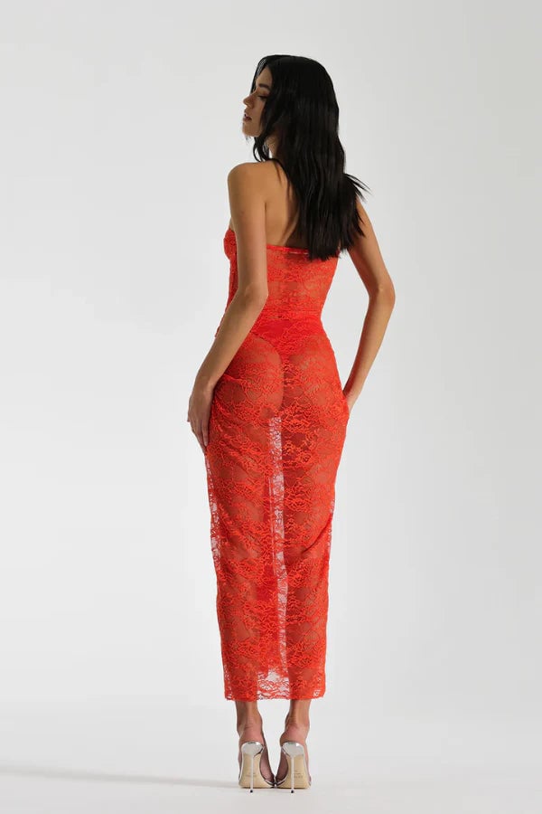 NATALIE ROLT NAOMI DRESS - TANGERINE photo 3