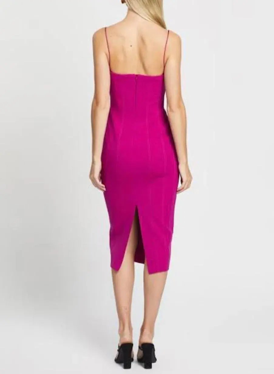 MISHA Irisa Fuschia midi dress photo 2