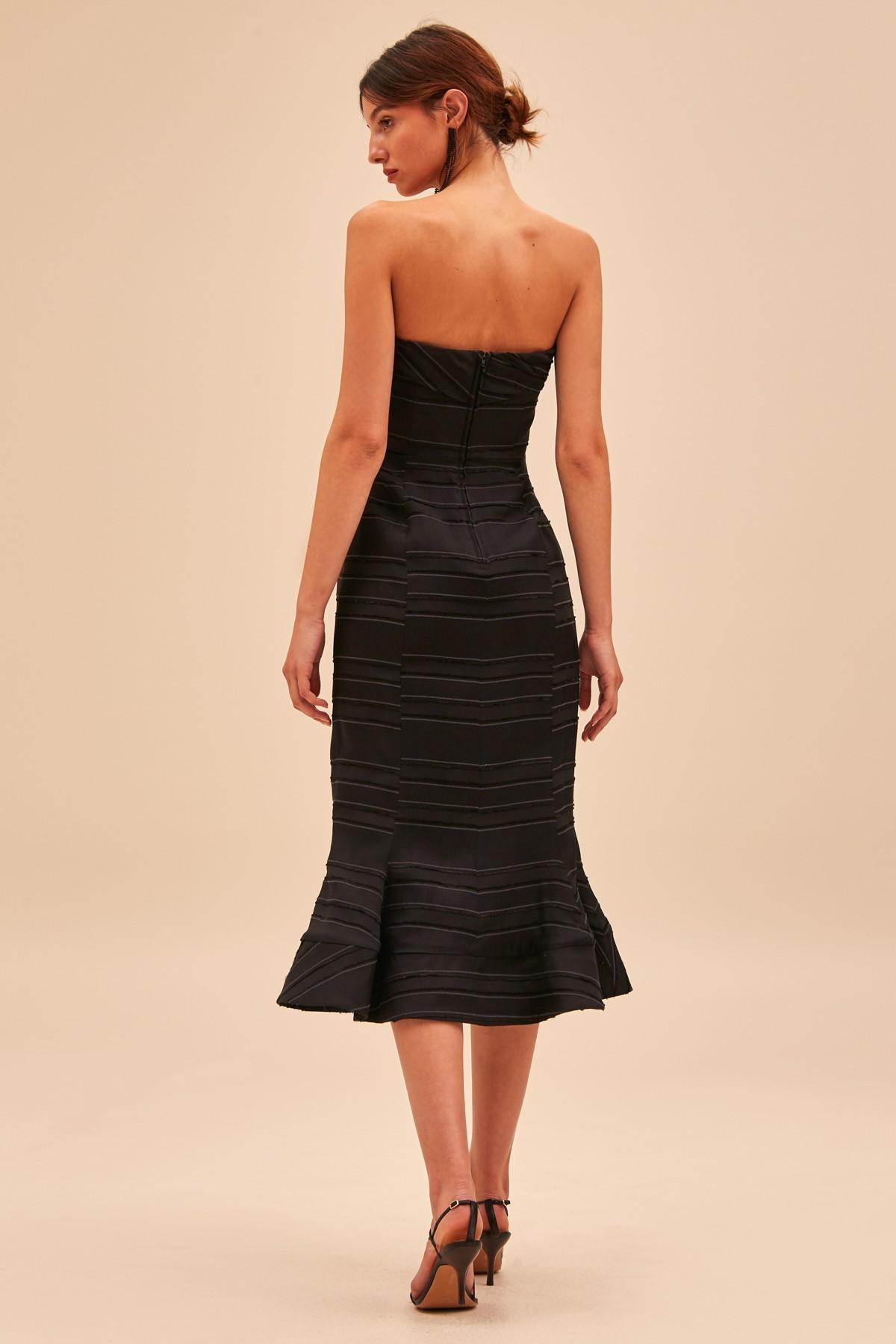 C/MEO Collective Solitude Midi Dress Black Size 6 photo 3