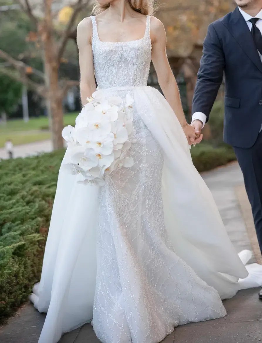 Pallas Couture Wedding Dress White Size 6 photo 4