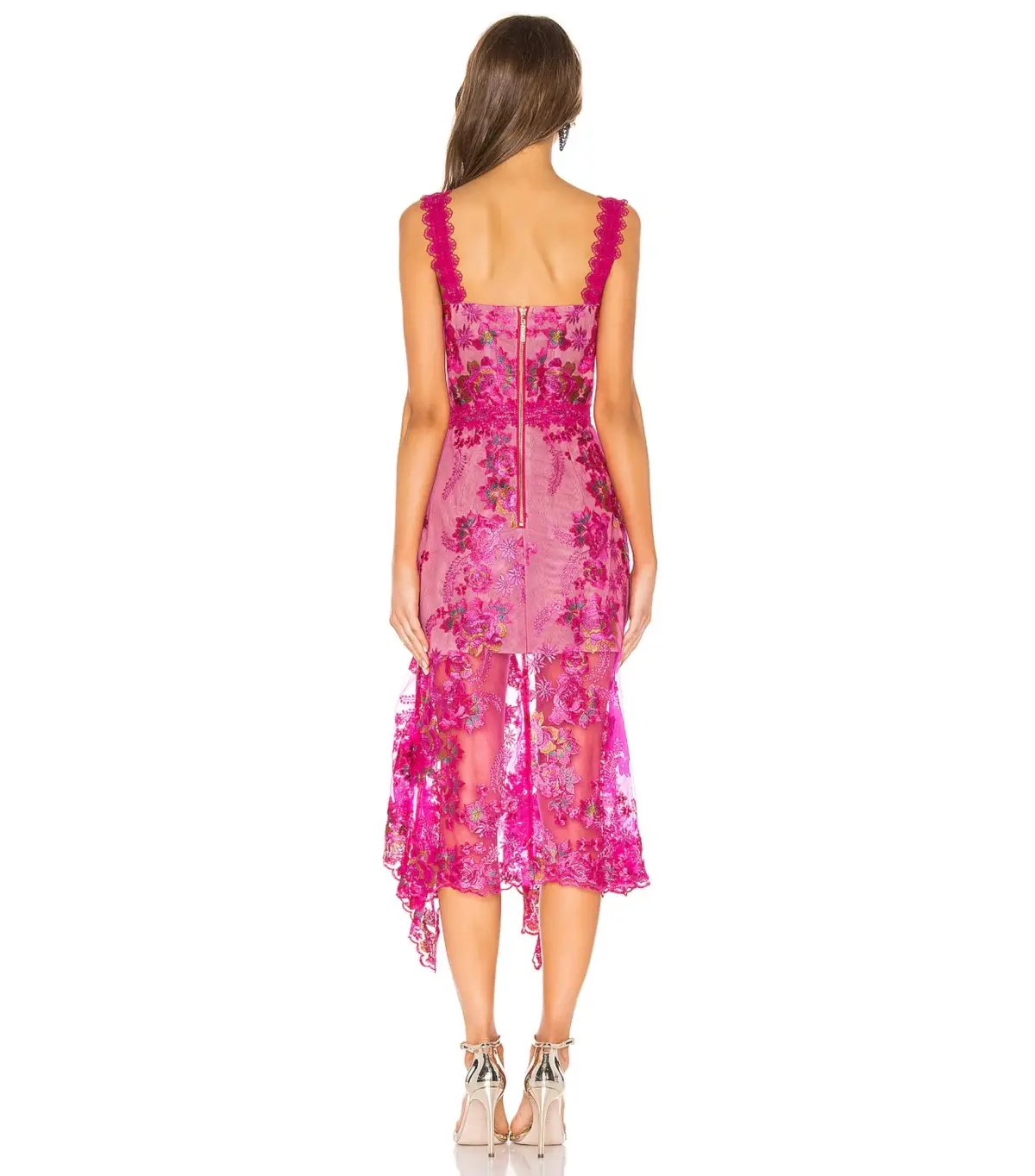 Bronx & Banco Eva Midi Dress in Fuschia Pink Size AU 10 photo 3