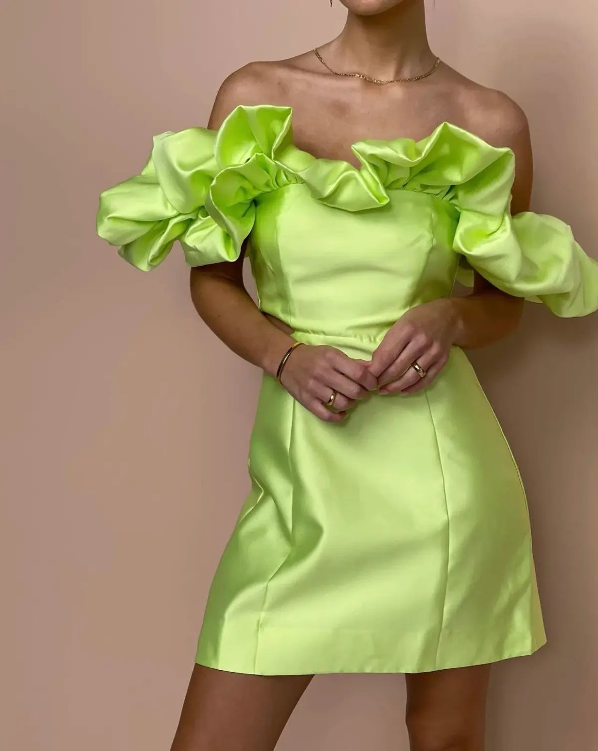 Alemais Suzi Off Shoulder Midi Dress Green Size 10 photo 6