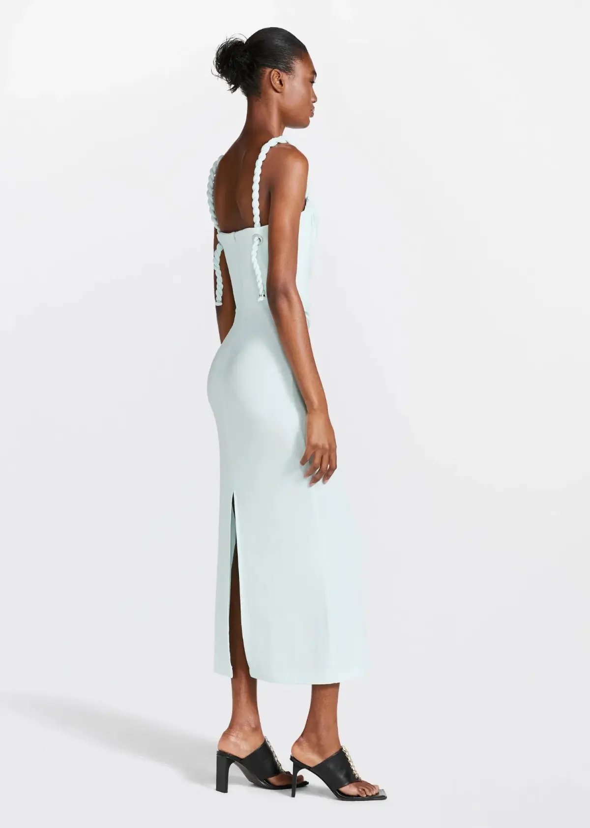 Dion Lee Rope Drape Dress in Clear Blue Size 8 photo 3
