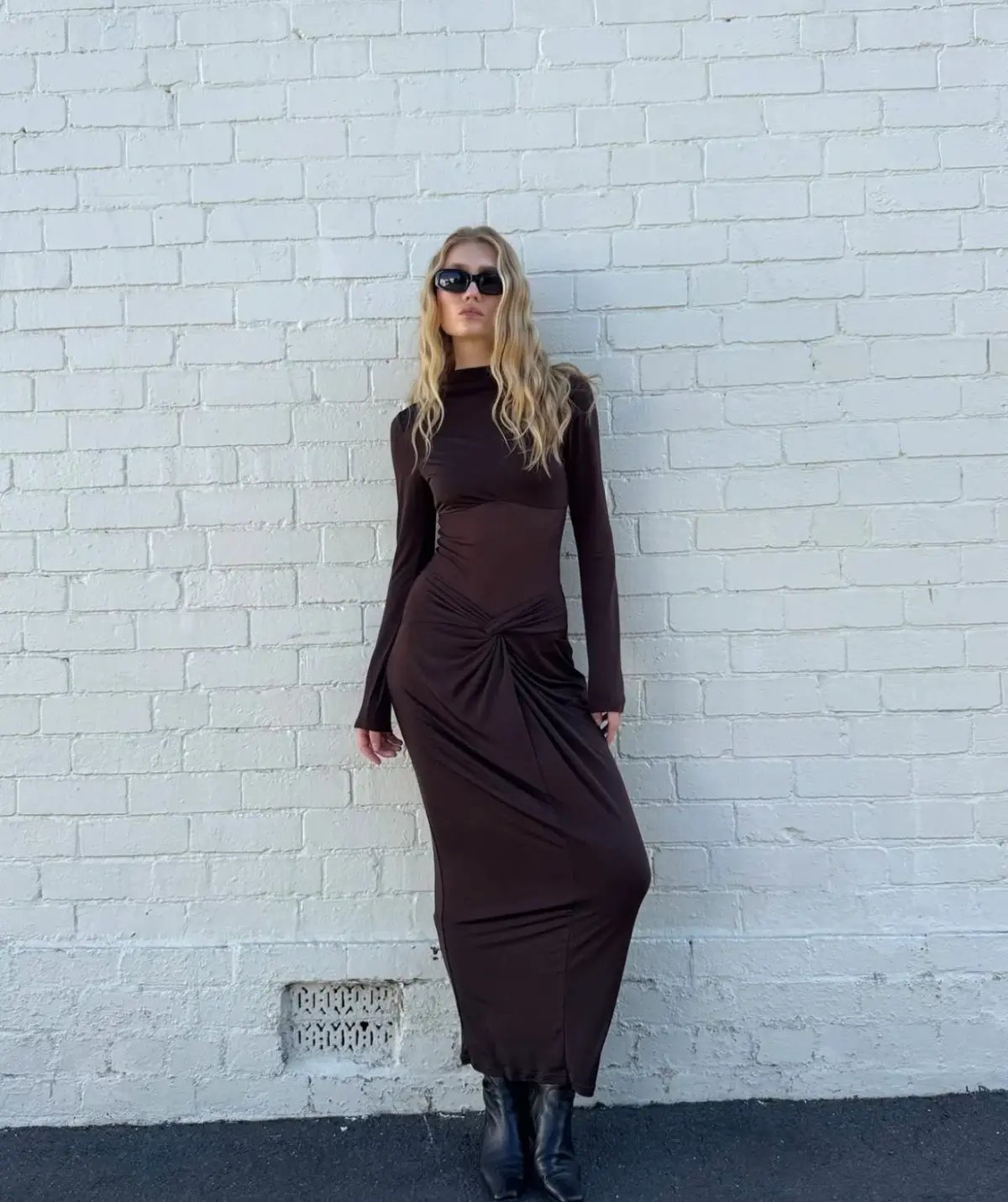 Benni Dora Maxi Dress Brown Size 8 photo 2