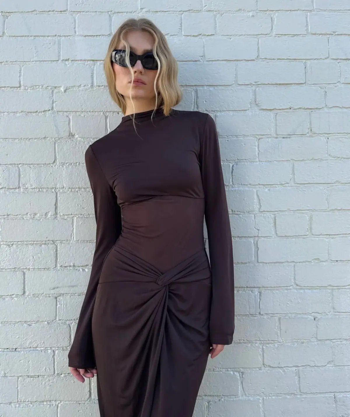 Benni Dora Maxi Dress Brown Size 8 photo 3