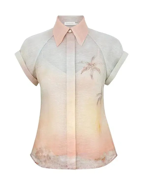 Zimmermann Illuminate Fitted Blouse Size 12 photo 2