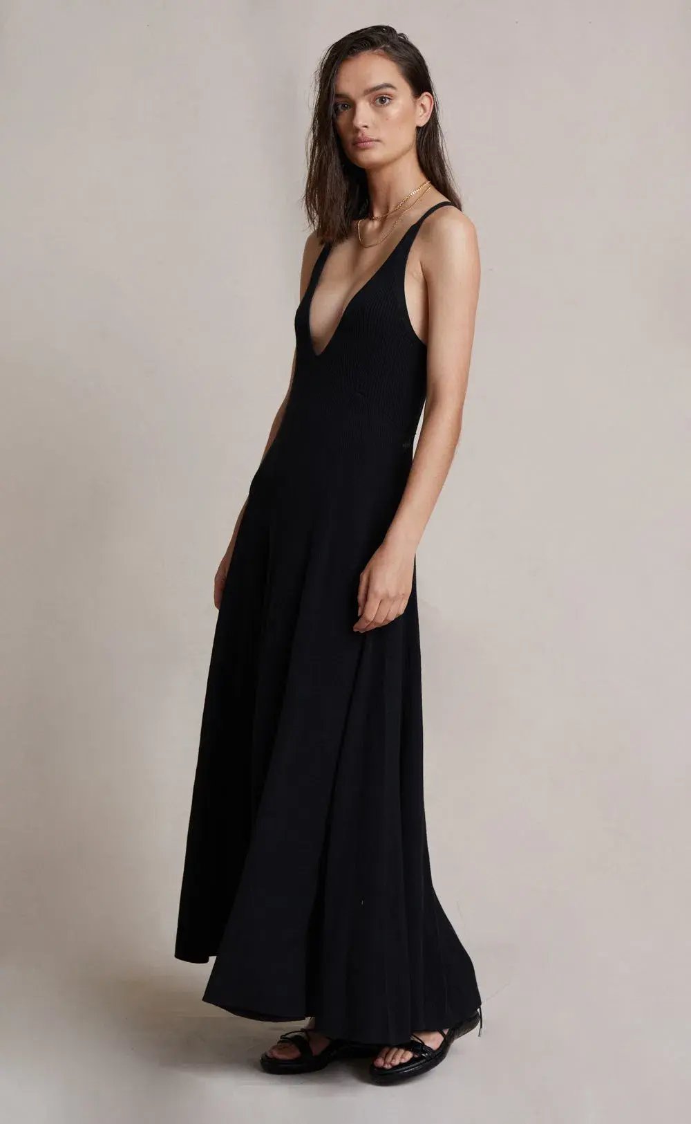 Bec and Bridge Luka Knit Maxi Dress Black Size 8 photo 2