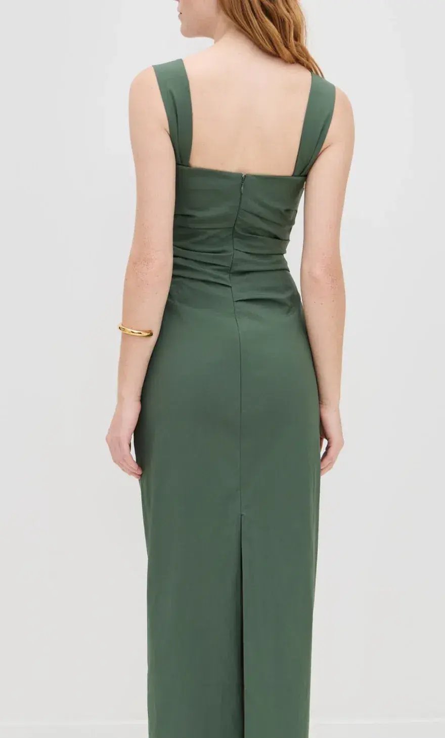 Sir the Label Florent Balconette Maxi Dress Forest Green Size 10/M photo 3