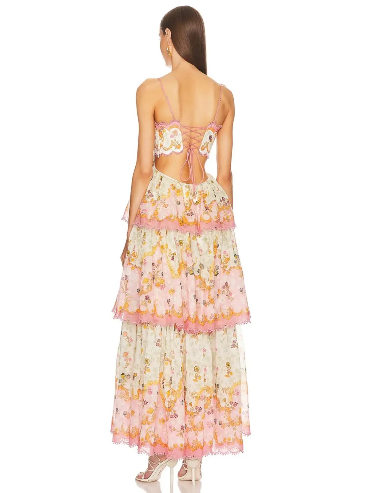 Zimmermann Laurel Frill Midi Dress Floral Size 2 / AU 12 photo 2