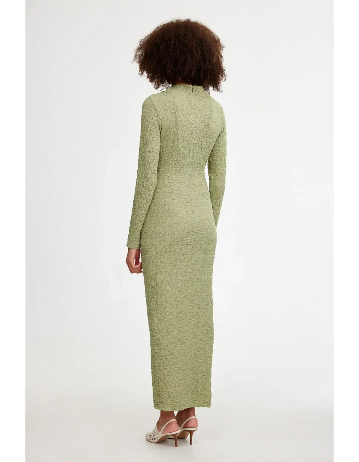 Significant Other Brielle Long Sleeve Midi Dress Sage Green Size 8 photo 3