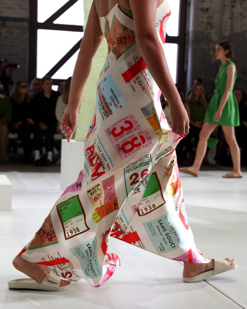 Oroton Ticket Print Slip Dress photo 2