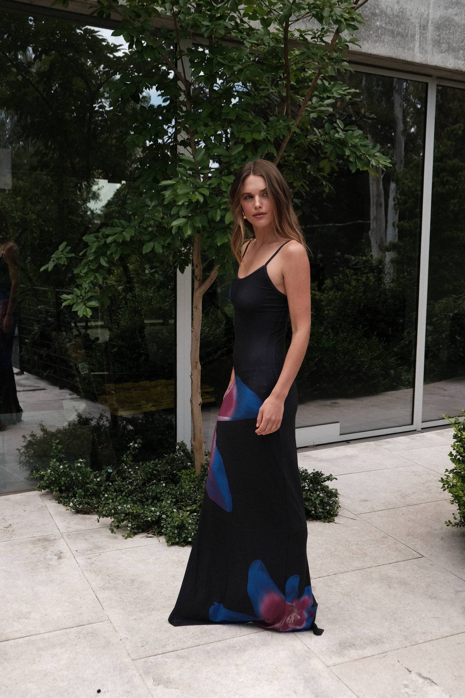 WITH HARPER LU SLIP DRESS - MIDNIGHT LILY FLORAL photo 13