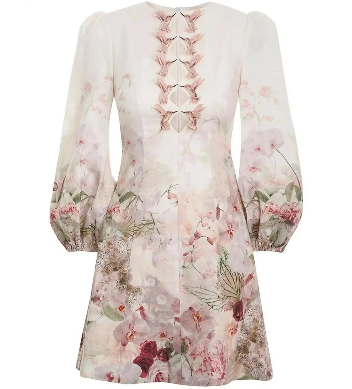 Zimmermann Dancer Hummingbird Mini Dress Multi Size 1/AU 10 photo 4