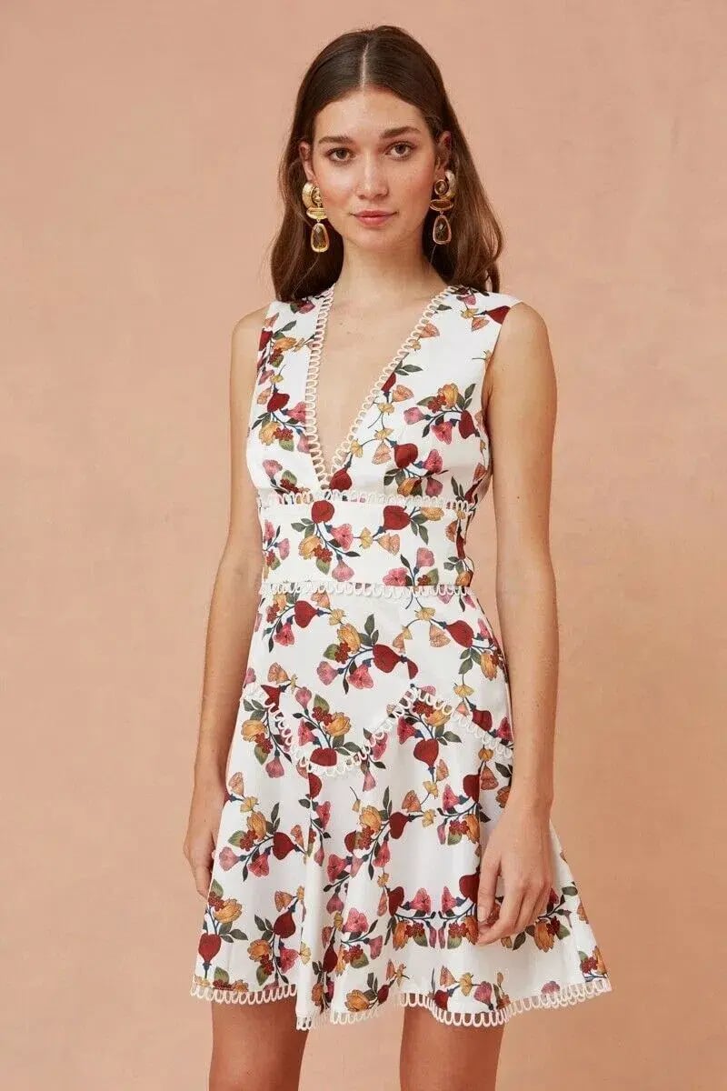 Keepsake Everlasting Mini Dress Vine Print Size L / Au 12 photo 2