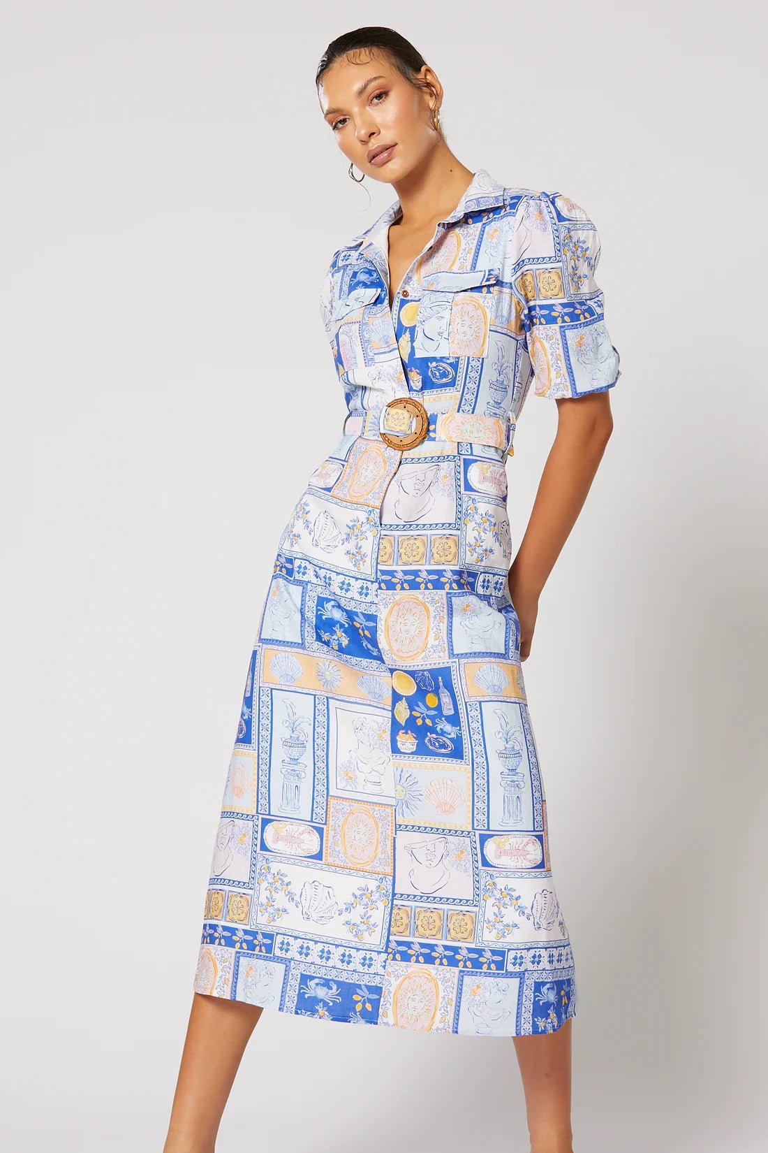 WINONA AMALFI MIDI DRESS - MULTI photo 2