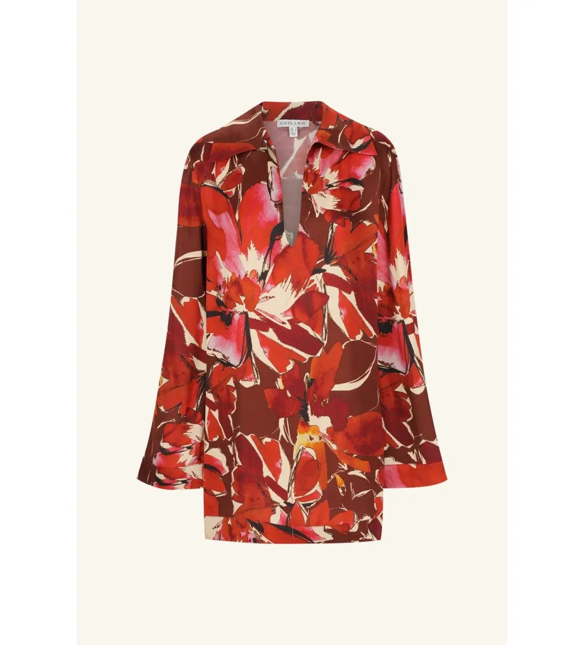Shona Joy Nolita Shift Mini Dress Rosewood Floral One Size 6/XS photo 7