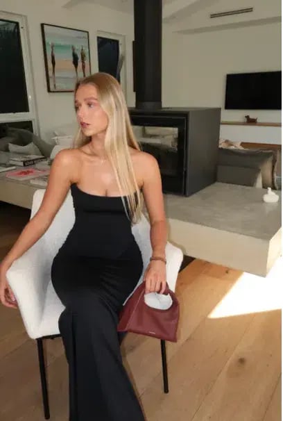 HNTR the label Louie Gown Noir Black Size AU 8 photo 2