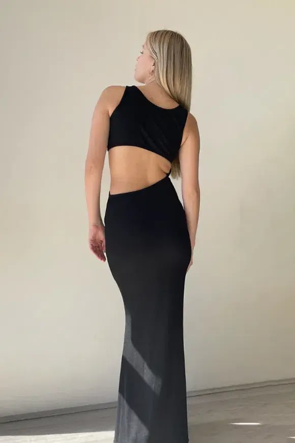 Christopher Esber Disconnect S Buckle Split Dress Black Size 8 photo 4