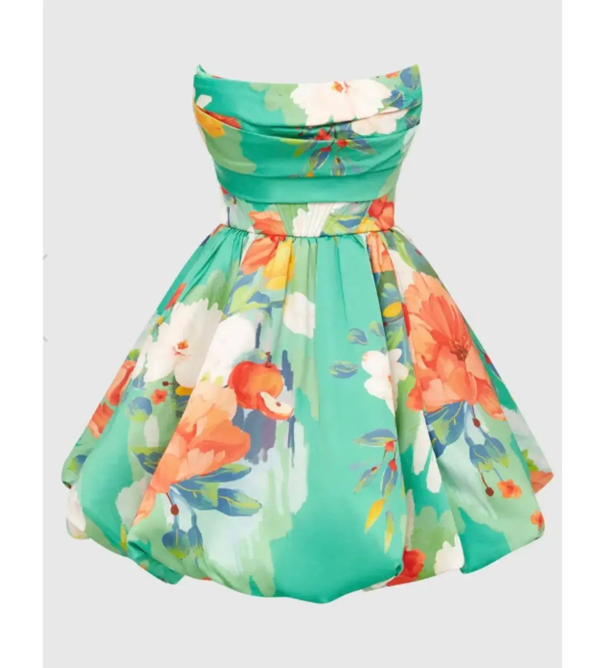 Leo Lin Florescence Bustier Bubble Mini Dress Print Size 10 photo 2