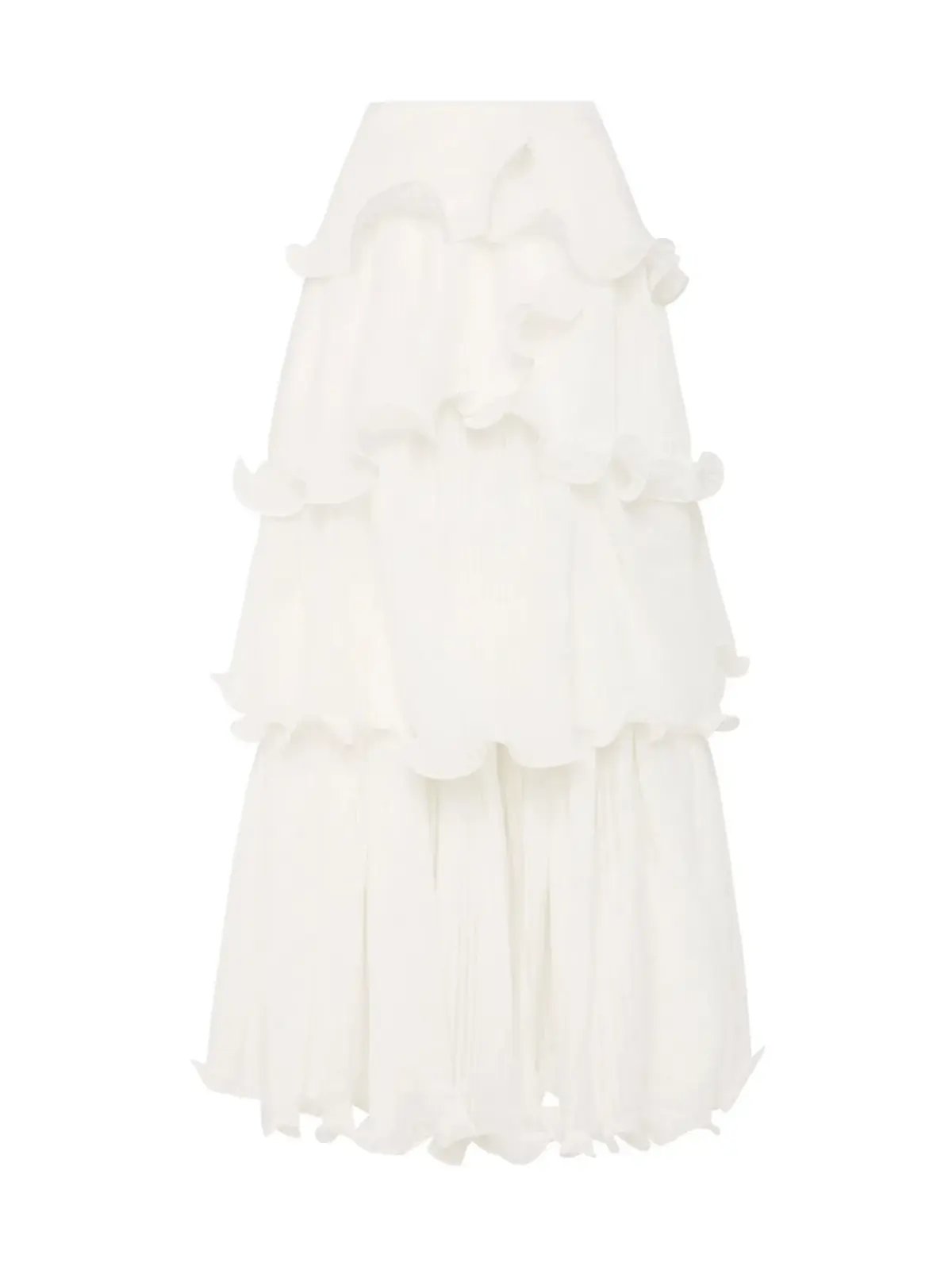 Aje Cosmos Tiered Maxi Skirt In White Size AU 8 photo 6