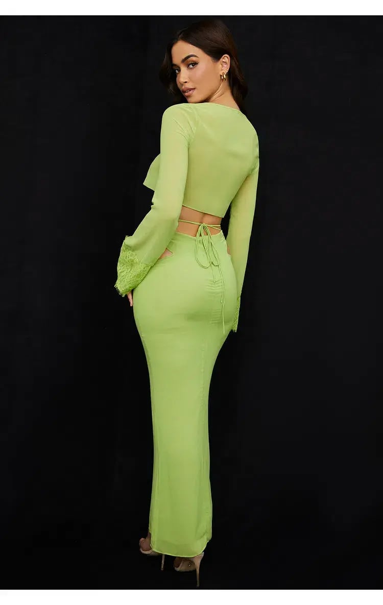 House of CB Tara top and Madeline Skirt Set Green Size S/Au 8 photo 3