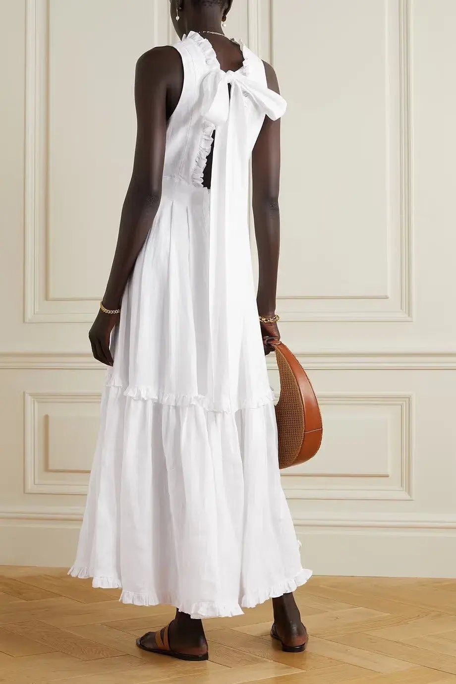 Joslin Juliet Rami Maxi Dress in White Size 8 photo 2