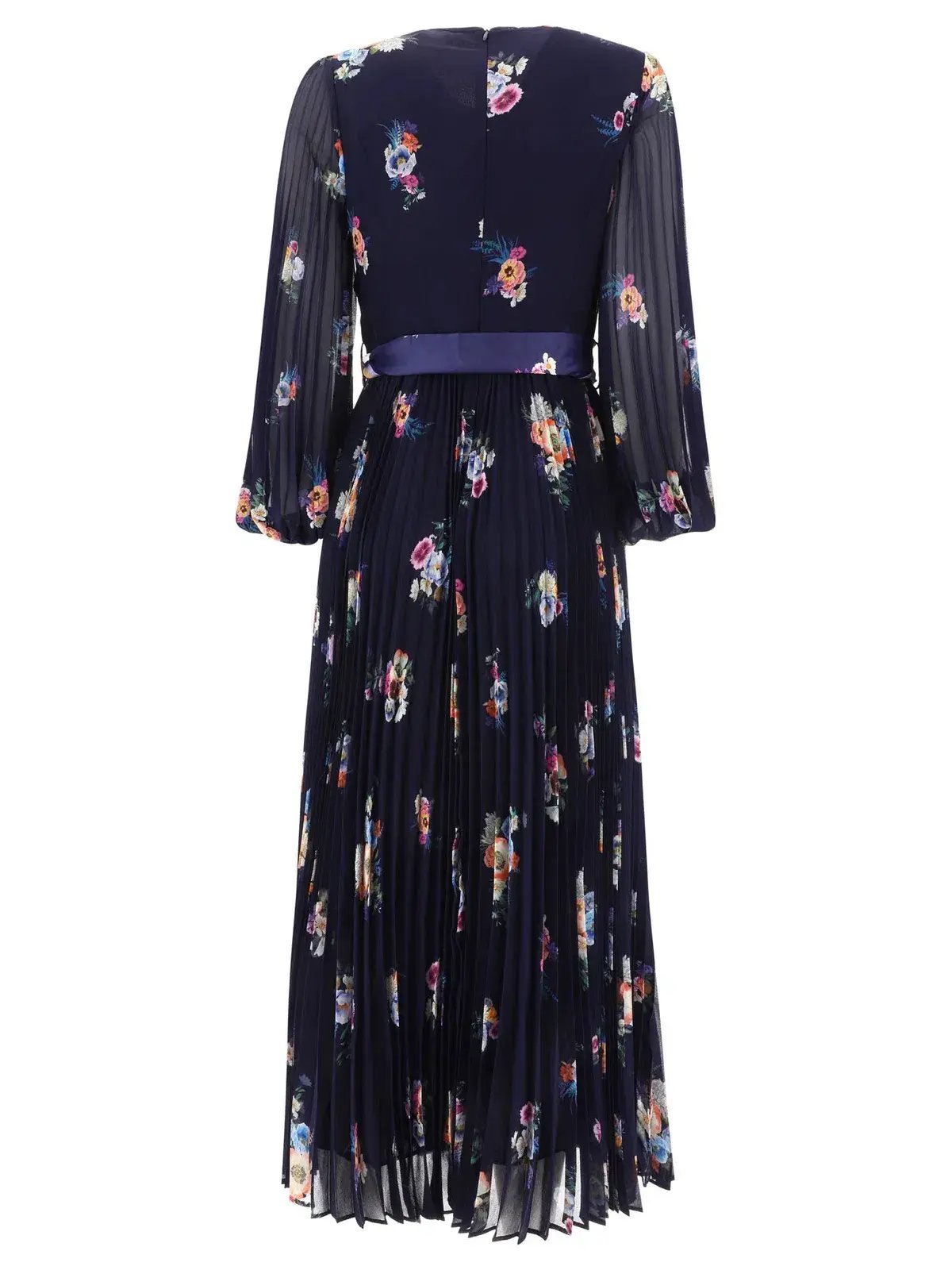 Zimmermann Sunray Long Sleeve Midi Dress Elka Floral Navy Size 1/ Au 10 photo 2
