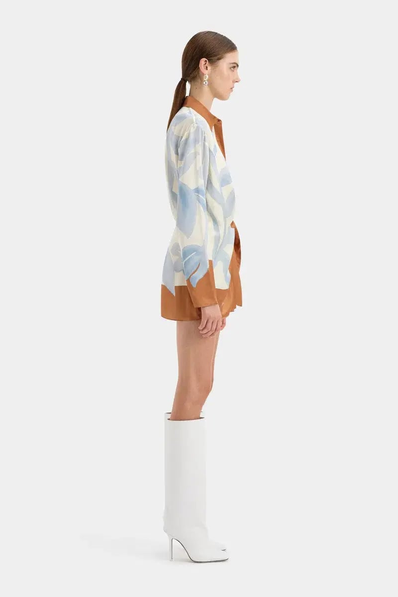 Sir the Label Sorrento Shirt Mini Dress in Sciarpa Print Size 4 / AU 14 photo 2