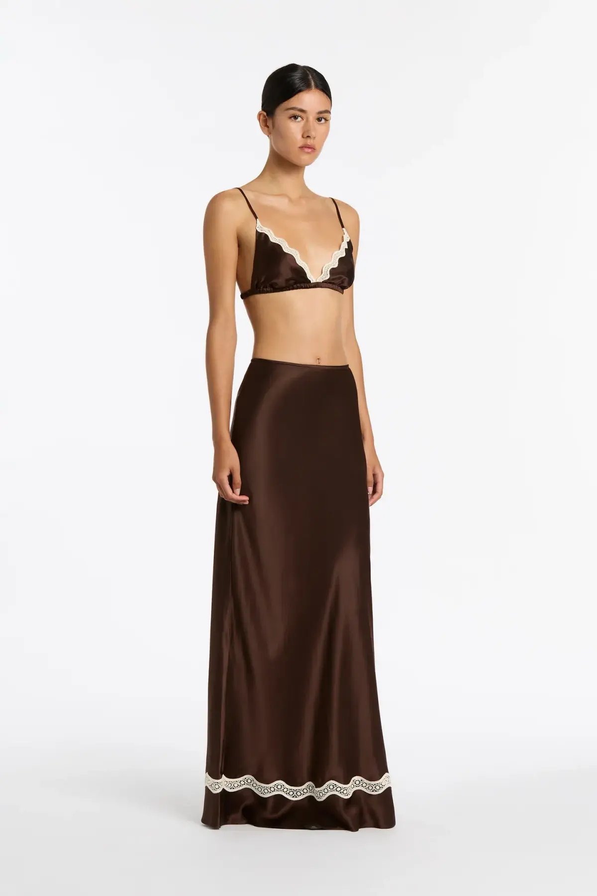 Sir the Label Selita Bralette Size 1 and Maxi Skirt Size 0 Set Brown photo 2