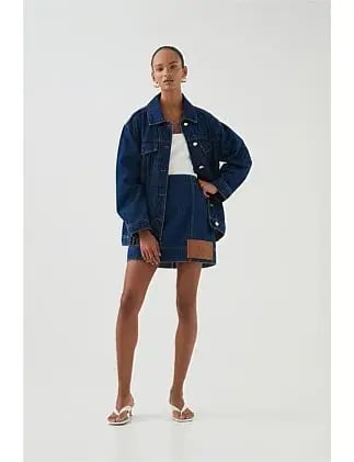 Aje Carmen Denim Mini Skirt Denim Size 6 photo 5