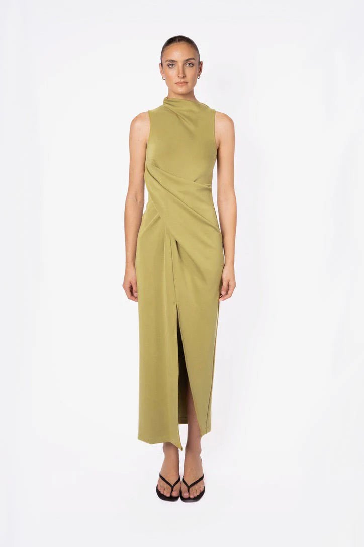 One Fell Swoop Sculpted Stretch Dress - Wasabi photo 2