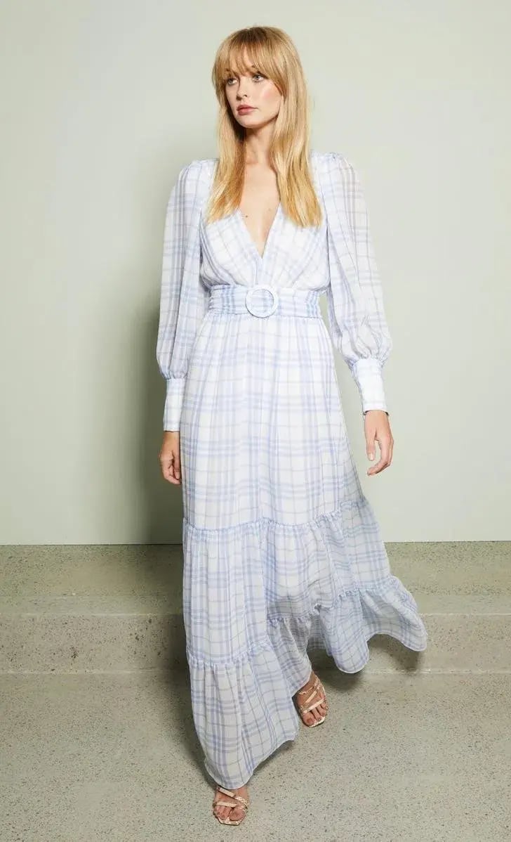 Bec & Bridge Alexa Long Sleeve Midi Dress Print Size 8 photo 4