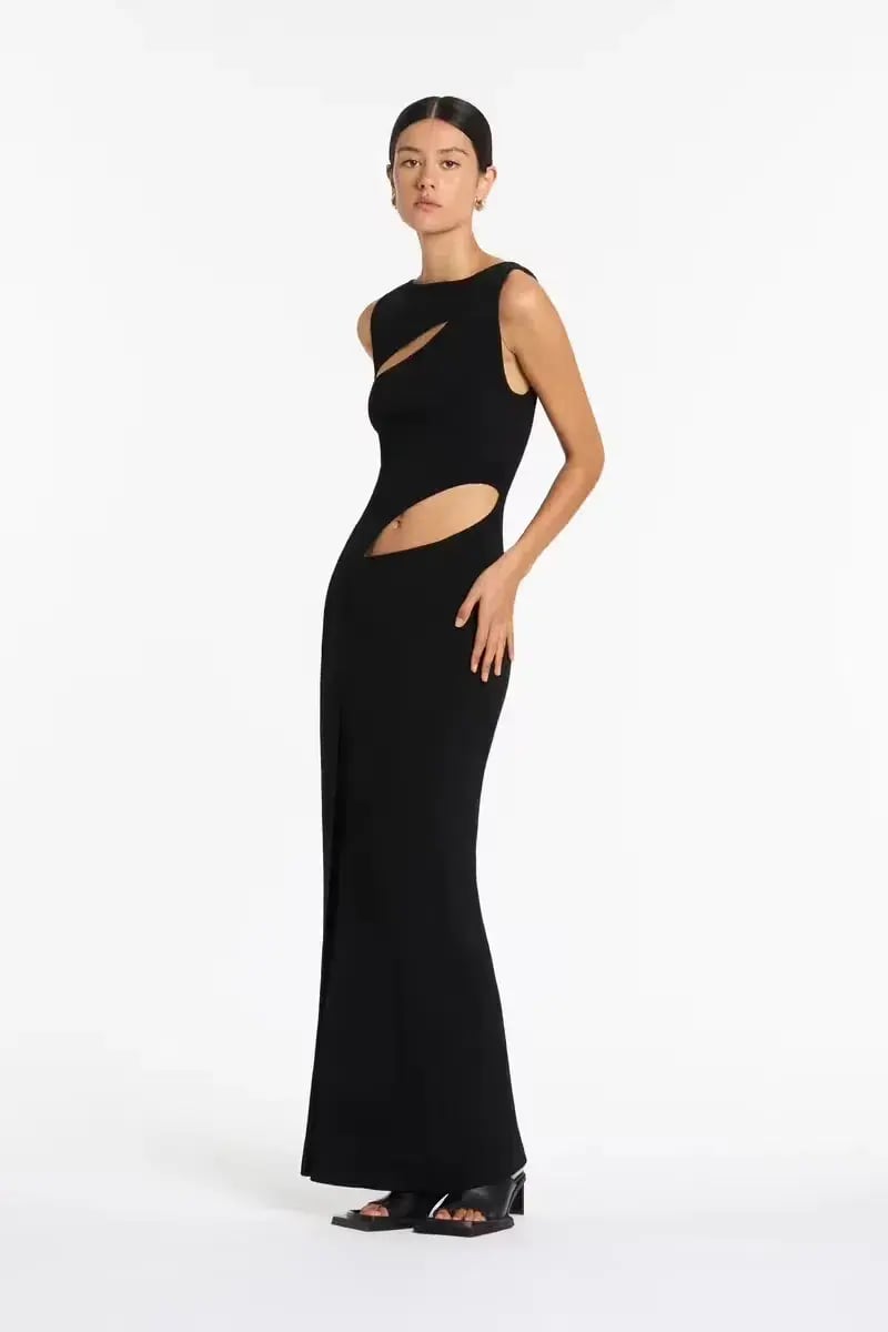 Sir the Label Nadja Cut Out Maxi Dress Black Size 6 photo 2