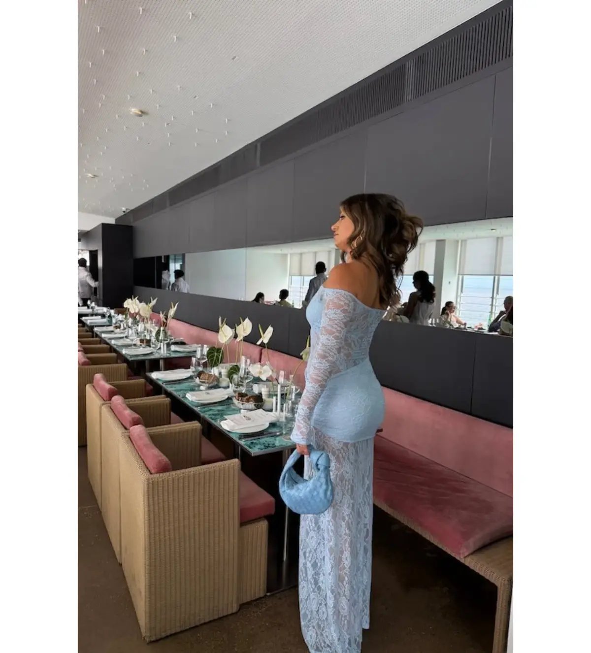 Deconduarte Christiana Maxi Dress Powder Blue Size AU 6 photo 4