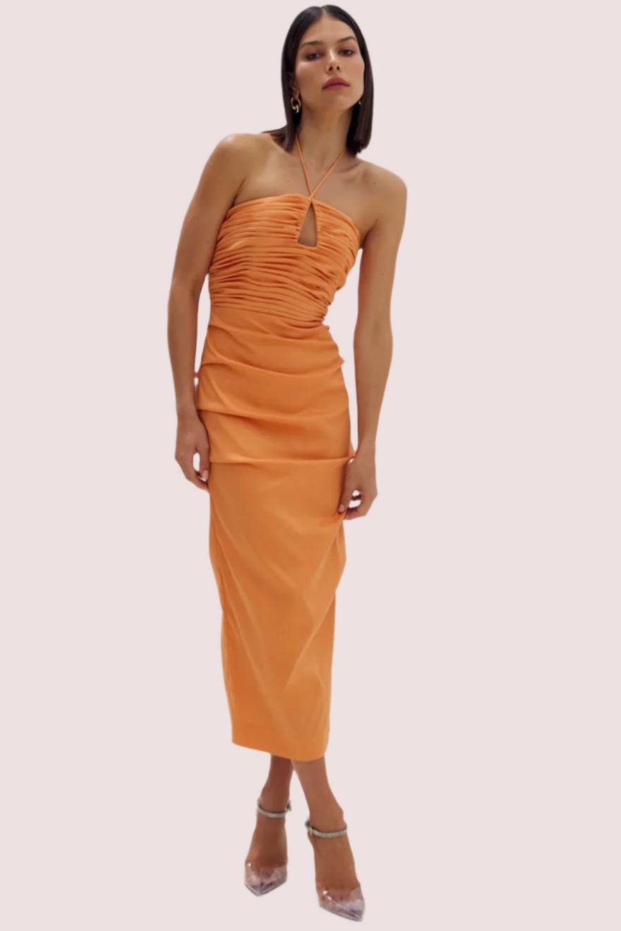 Rachel Gilbert Ayla Ruched Midi Dress photo 2