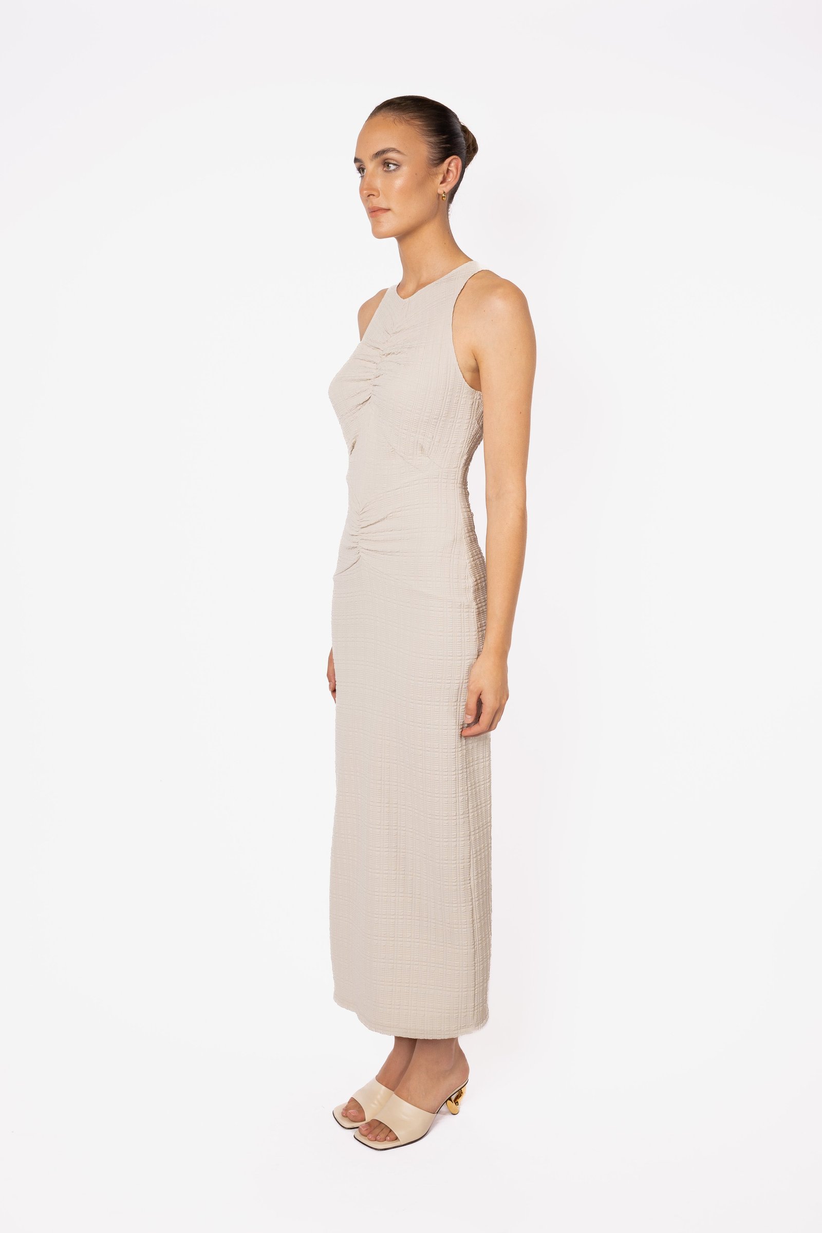 ONE FELL SWOOP AOKI TANK DRESS - WHEAT photo 5