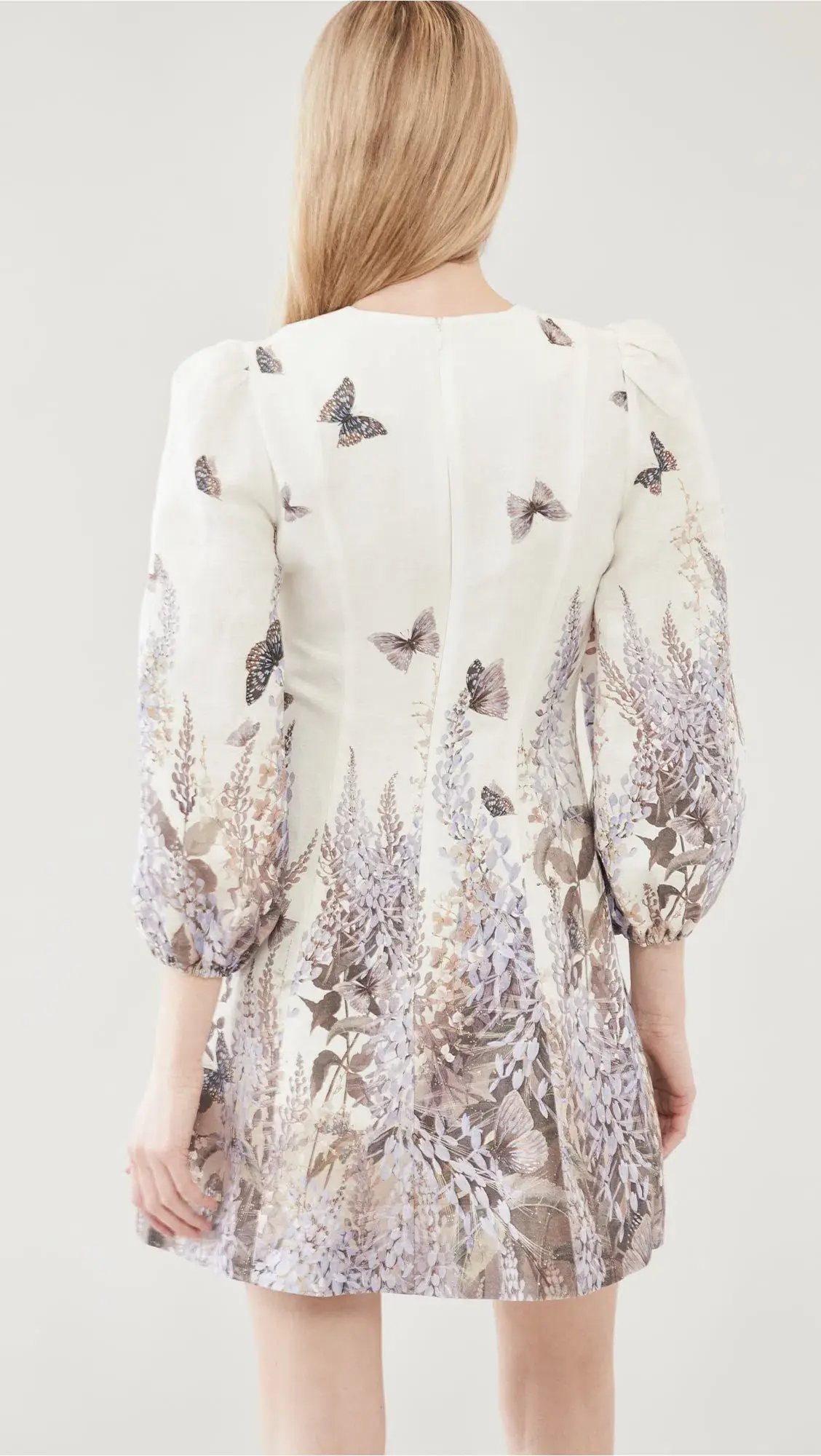 Zimmermann Luminous Butterfly Mini Dress Print Size 3/AU 14 photo 4