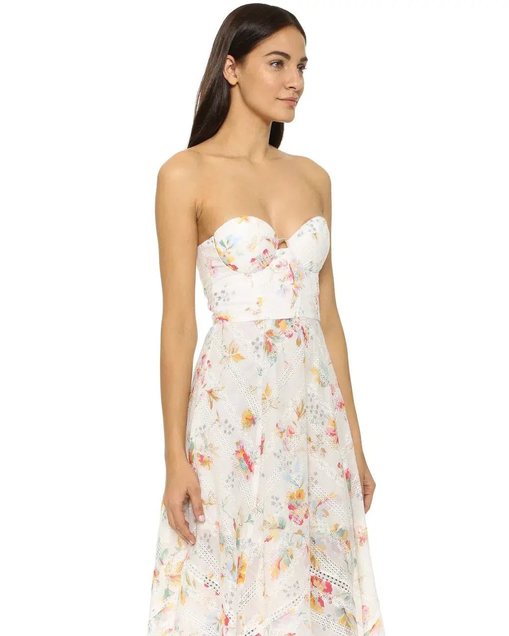 Zimmermann Belle Bustier Midi Dress Floral Size 0 / AU 8 photo 2
