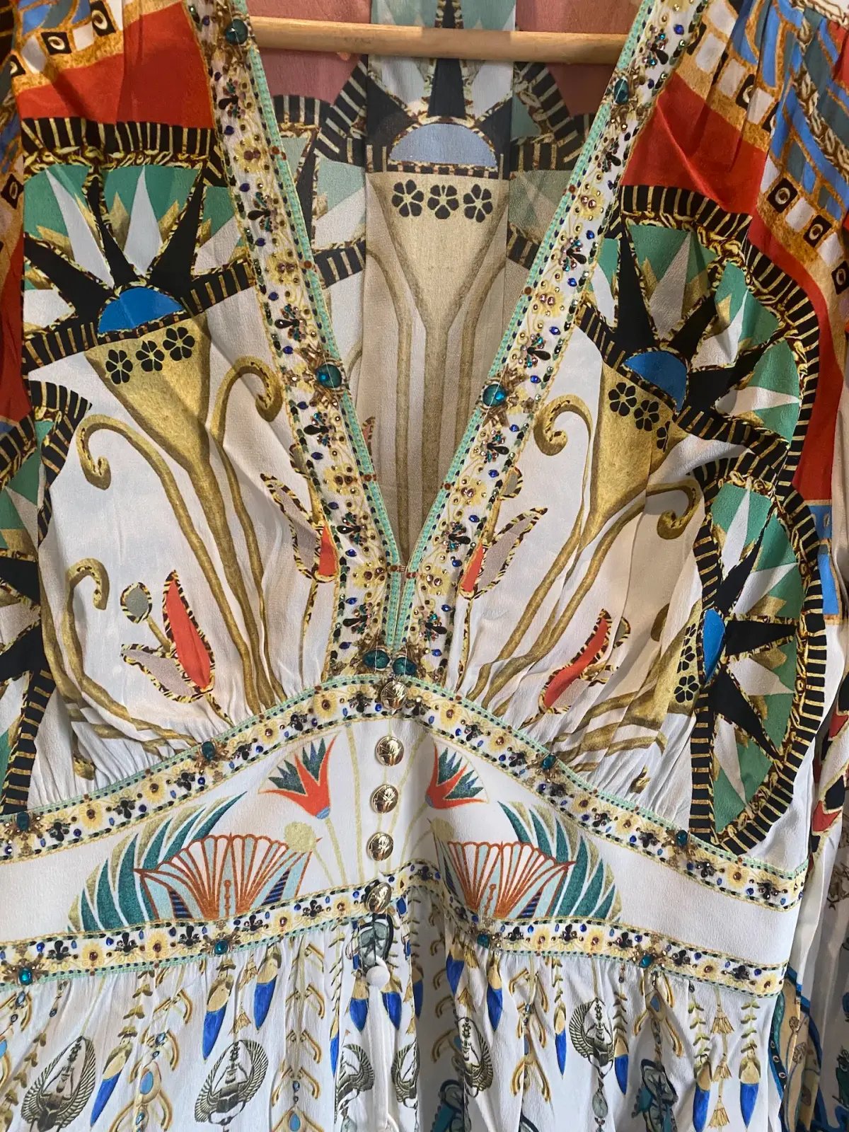 Camilla Valley of the Queens Shaped Waistband Dress with Gathered Sleeves Size M / AU 12 photo 5