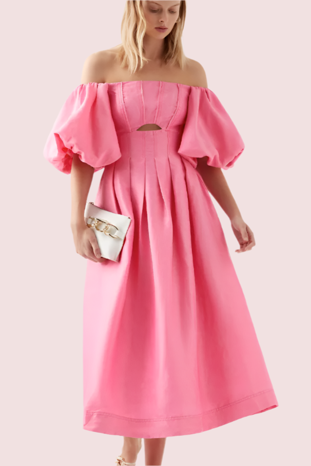 Aje Eugenie Off Shoulder Midi Dress photo 3