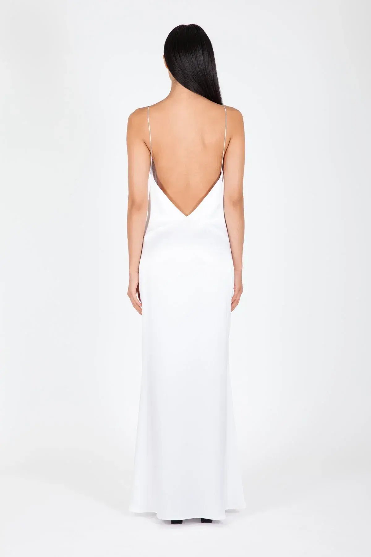 Natalie Rolt Isla Silk Gown Ivory White Size 8 photo 2